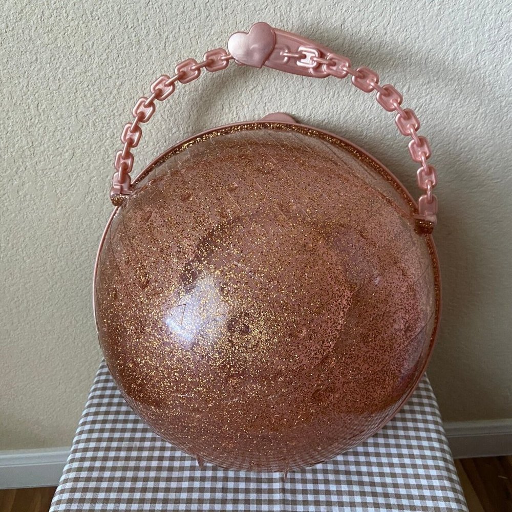LOL Big Surprise Limited Edition Empty Gold Glitter Ball Storage Case Purse